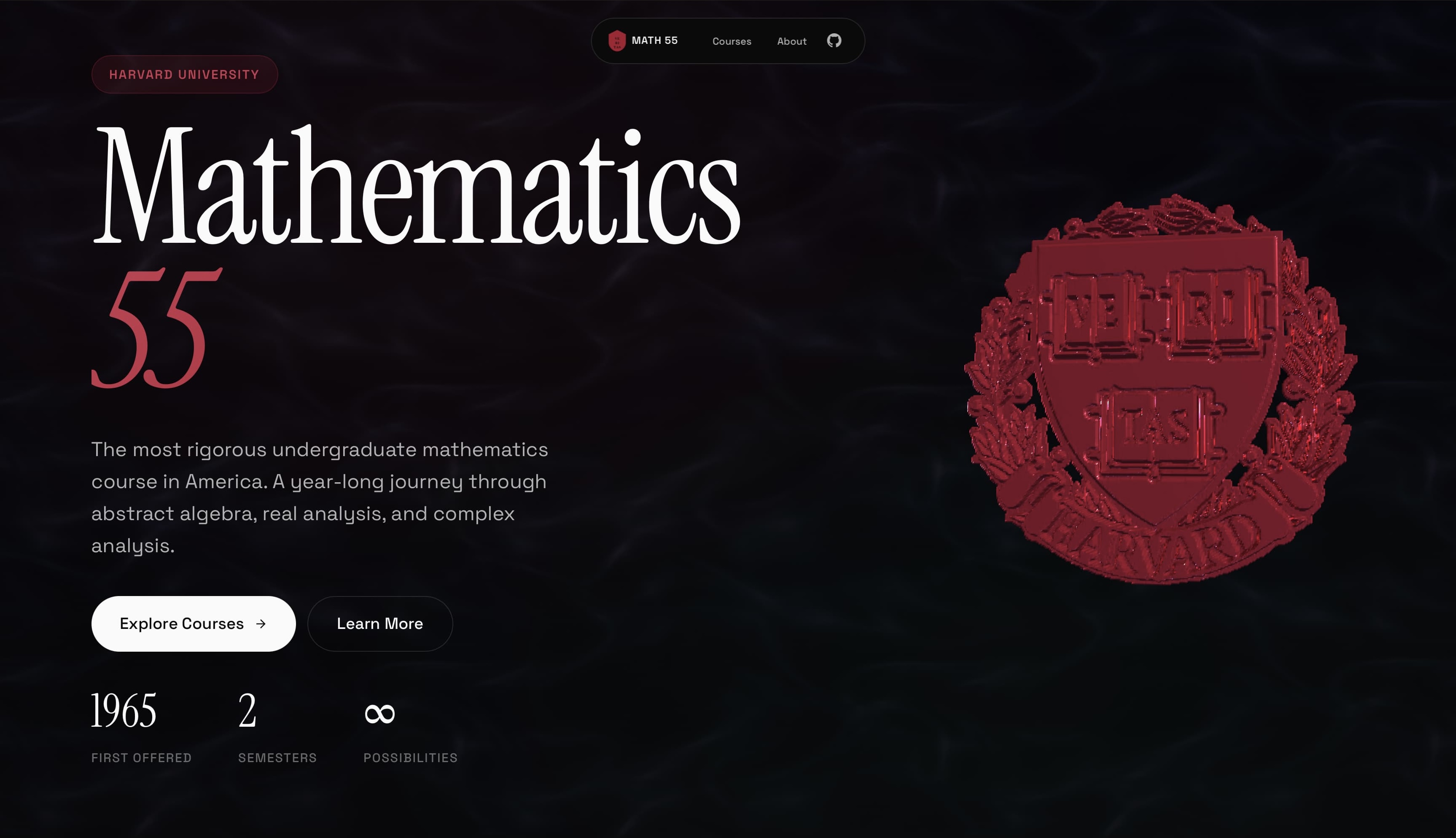 Math 55 - Harvard's Most Rigorous Mathematics Course